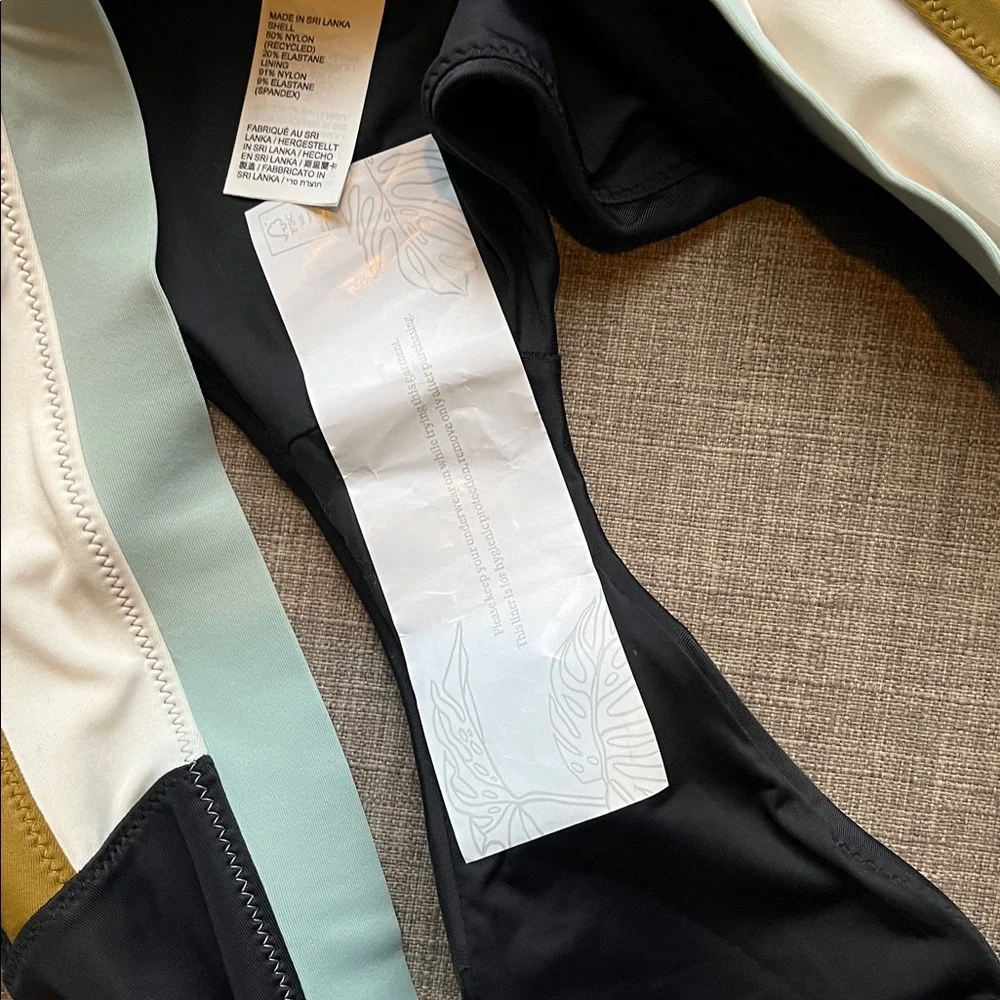Prana Baja Bound Color Block Bikini Set L/XL New